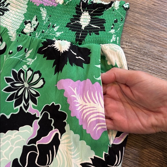 Anthropologie The Saria Smocked Wide-Leg Pants by Maeve Women's Size Medium EUC - Picture 6 of 13